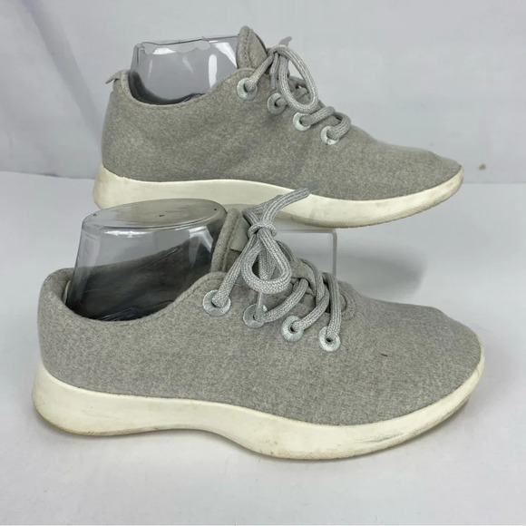 Allbirds Womens 7 Light Gray Wool Runners Athletic Tennis Shoes Lace-up - Picture 1 of 7